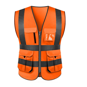 OEM Custom Polyester Hi Vis Reflective Work Vest High Visibility Safety Workwear Waterproof Utility Tactical Vest Wholesale - Product Image 5