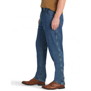 Jeans Ajustados Personalizados al por Mayor para Hombre, con Logotipo Frontal, Lavado Medio, 100% Algodón, Secado Rápido, Pantalones Casuales de Mezclilla - Product Image 2