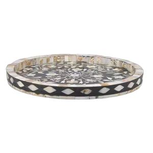 Plateaux de service en résine et bois de couleur MOP de style américain Plateaux décoratifs élégants et meilleurs qui soient écologiques et durables en Inde - Product Image 1