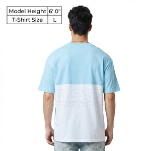 เสื้อยืดสตรีทแวร์ผู้ชายสีตัดกัน ดีไซน์ล่าสุด เสื้อยืดผู้ชายทรงหลวม - Product Image 6