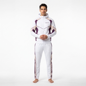 Ensemble de survêtement personnalisé pour homme, vêtements de sport en coton et polyester, sublimation, respirant, veste à manches longues, pantalon de jogging à cordon de serrage, ensemble Pro - Product Image 1