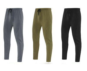 Pantalon de jogging évasé taille haute pour homme en toile, poids moyen, imperméable, respirant, coupe-vent, antistatique, personnalisable – Collection Automne - Product Image 2