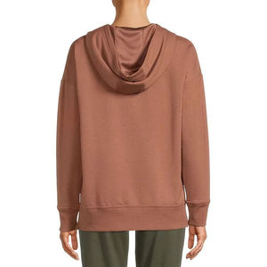 Customized High Quality Custom Top Quality Solid Hoodie <b>Women</b> Cotton <b>Fleece</b> Regular fit Pullover <b>Women</b> Hoodies Unlined Printed - Product Image 2