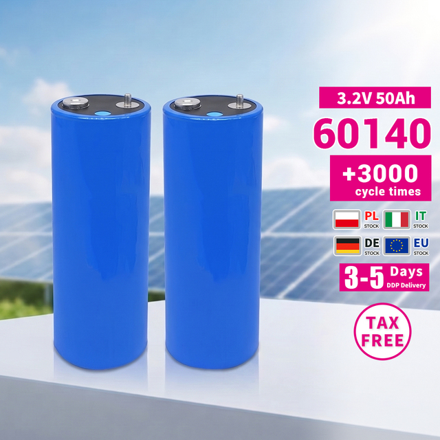 60140 Cylindrical Lifepo4 Battery Cell 3.2V 50Ah 20Ah 15Ah 33140 40135 Rechargeable Solar Energy Storage Lithium Ion Batteries