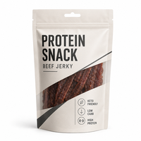Sachet Doypack Personnalisé pour Bœuf Séché avec Fermeture Éclair, Emballage pour Snacks de Viande Séchée, Fournisseur en Gros
