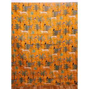 Colchas Kantha Modernas y de Estilo Vintage, Étnicas, Tradicionales, 100% Algodón, Ecológicas, Hechas a Mano, con Estampado Animal, para Uso en el Hogar y Hoteles - Product Image 1