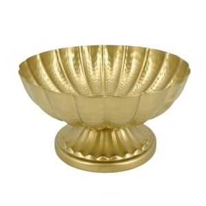 Hammered Compote <b>Bowl</b> Gold <b>Vase</b> Decorative Metal Centerpiece <b>Bowl</b> for Home Decor Tabletop Display Wedding Events Floral Arrangem - Product Image 1