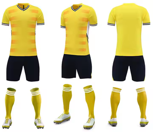 Maillots en polyester personnalisables OEM, tenues d'entraînement de football, uniformes de soccer, vêtements de football américain, shorts à blocs de couleur, séchage rapide - Product Image 3