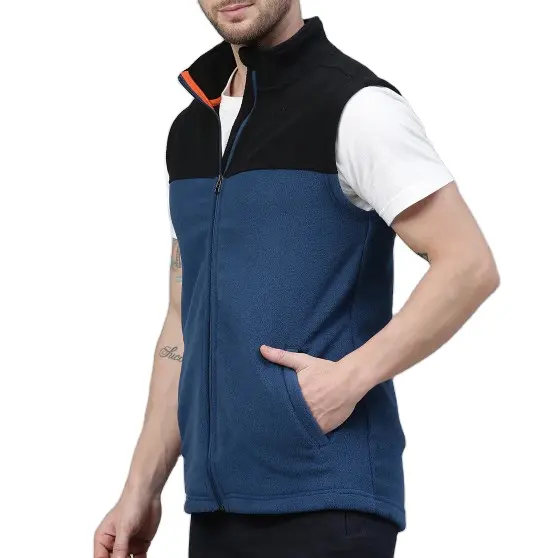 Gilet à capuche sans manches pour hommes, vêtement de gymnastique brodé, avec fermeture éclair avant et poches, personnalisé, vente en gros,