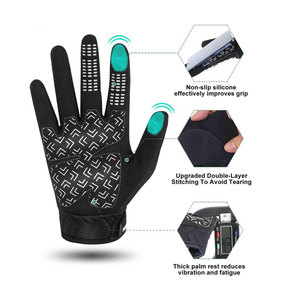 <b>Full</b> Finger Racing Gloves With <b>Skeleton</b> Print Touchscreen Compatible Breathable Nylon Outdoor Cycling Unisex - Product Image 3