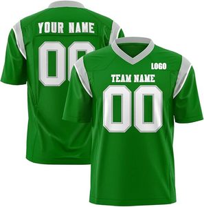 เสื้อฟุตบอลอเมริกันแบบสั้นสั่งทำคุณภาพดีราคาส่ง พิมพ์ลายได้ตามต้องการ ผลิตจากโพลีเอสเตอร์ 100% ระบายอากาศได้ดี แห้งเร็ว ใส่ได้ทั้งชายและหญิง มีไซส์พลัส - Product Image 6