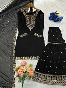 Heavy Embroidered Lehenga Choli Set with <b>Sequins</b> Work Bridal Designer Lehenga with Dupatta Wedding & Party Wear - Product Image 3