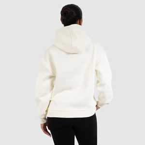 Vente en gros de sweats à capuche streetwear d'hiver pour femmes grandes tailles, écologiques, avec logo personnalisé, coupe oversize et cordon de serrage - Product Image 2