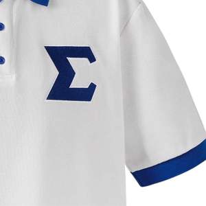 Phi Beta Sigma <b>White</b> Premium Breathable Eco-Friendly Polyester/Cotton for Shirt for Men Comfortable Fit High Quality Greek - Product Image 5