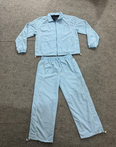 Conjunto Deportivo de Pantalón con Cordón y Chaqueta con Cremallera, 100% Nailon, Impermeable, Ropa Deportiva Urbana, Cortavientos, para Hombre - Product Image 4