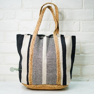 Striped Rattan <b>bags</b> for Women Eco Friendly <b>Summer</b> Beach Shoulder Messenger <b>Bags</b> Lightweight Open Top Daily Carry <b>Bag</b> - Product Image 1