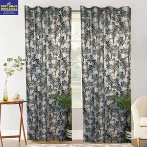 Cortina de Ventana de Poliéster Estampada de Lujo, 122 x 213 cm, Ecológica, Ignífuga, con Cenefa, Lista para Usar en el Hogar o Hotel - Product Image 4