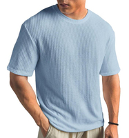 T-shirt tricoté pour homme de haute qualité, nouvelle mode, manches courtes, style jeune, design décontracté populaire, 100% polyester, coupe classique, personnalisable