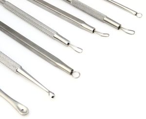 Kit de Extracción de Puntos Negros de Acero Inoxidable, 5 Piezas, Instrumentos de Belleza de Grado Médico Quirúrgico de Alta Calidad, Certificación CE ISO13485 OEM - Product Image 2
