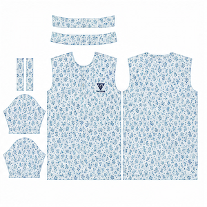 Trackstar Men's Light <b>Blue</b> Floral Print <b>Polo</b> <b>Shirt</b> Short Sleeve Button Collar Casual Golf <b>Shirt</b> Custom Logo - Product Image 2