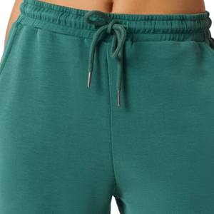 Custom <b>Womens</b> Teal Fleece <b>Shorts</b> Elastic Waist Drawstring Side Pockets Relaxed Fit Casual Summer Loungewear OEM Wholesale <b>Shorts</b> - Product Image 4