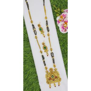 Mangalsutra Style indien traditionnel Meenakari designer pédant forme florale Mangalsutra pour mariée bijoux indiens bijoux dubai - Product Image 5