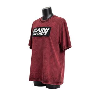 T-shirt femme délavé à l'acide en coton jersey premium GSM, couleur vintage douce, avec impression de logo personnalisé en silicone - Product Image 4