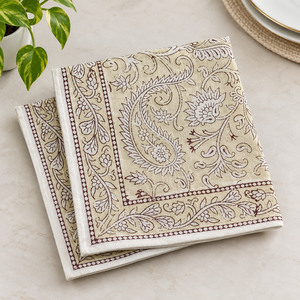 Traditional <b>Square</b> Floral Paisley Cotton Cloth Napkin Foldable Dinner <b>Tablecloth</b> Dining Table Decor Home Kitchen - Product Image 1