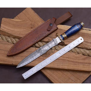 Cuchillo de Caza Damasco Hecho a Mano, Edición Nueva, Mango de Resina, Cuchillo de Colección de Primera Calidad, Hoja Fija Afilada, Cuchillo de Supervivencia - Product Image 1