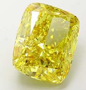 Diamant de laboratoire IGI certifié 10,06 ct, jaune vif fantaisie, taille coussin longue, VS2, pour joaillerie fine - Product Image 5