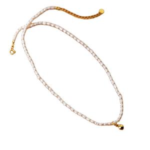 S925 <b>Silver</b> Freshwater Pearl <b>Necklace</b> <b>for</b> <b>Women</b> Simple Korean Style Gold Pearl Clavicle <b>Chain</b> Sweet Small Pearl <b>Necklace</b> - Product Image 5