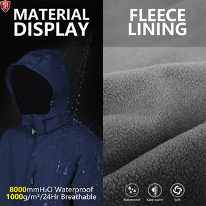 Veste softshell pour homme Sumroos, à capuche amovible, coupe-vent, respirante, fermeture éclair, vêtement d'extérieur décontracté pour le printemps - Product Image 6