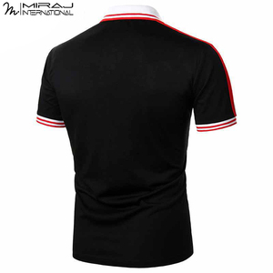 เสื้อโปโลสไตล์สตรีทแวร์ ผ้าระบายอากาศดี ทรงสั้น แขนสั้น ดีไซน์ทันสมัย สีทูโทน พรีเมียมคุณภาพเยี่ยม สวมใส่สบาย พร้อมปักโลโก้ตามสั่ง - Product Image 3
