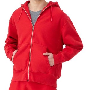 Sweat-shirts pour hommes en coton 100% de haute qualité avec impression de logo personnalisé, rouge avec fermeture éclair, broderie personnalisée, motif en polaire, hiver, taille 6XL - Product Image 1