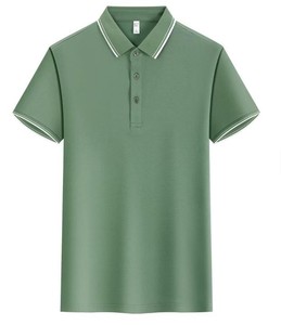 T-shirt sportif pour homme de haute qualité, tricoté, avec logo personnalisé imprimé sur le devant, couleur unie, sans motif, séchage rapide, manches courtes, polyester/coton - Product Image 5