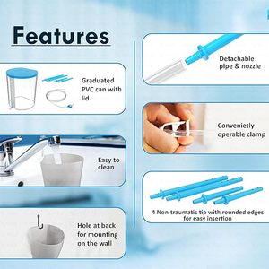 Kit d'Enema OTICA pour Adultes et Enfants avec Tube en Plastique Flexible 1500ml Utilisation Domestique Portable - Product Image 4