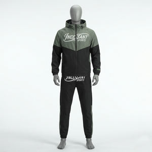 Conjunto Deportivo de Dos Piezas Personalizado para Hombre, Chaqueta Cortavientos INCESSANT SPORTS, Traje de Entrenamiento Ligero con Capucha para Gimnasio, Servicio OEM - Product Image 4