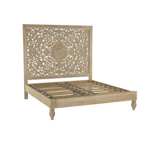 Cama de Plataforma Tradicional India Hecha a Mano con Madera de Mango Sólida de Tamaño King - Product Image 3