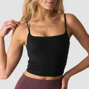Top corto sin espalda para mujer, color personalizado, conjunto de yoga y fitness, novedad de verano, chaleco de alta compresión con ajuste perfecto al cuerpo. - Product Image 1