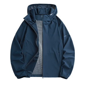 High Quality Custom <b>Men</b> Lightweight Waterproof Windbreaker Jacket Hooded Breathable Outdoor Tactical Casual Sport <b>Coat</b> <b>Men</b> - Product Image 4
