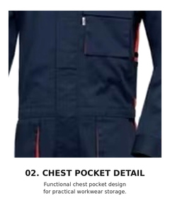 Overol de Trabajo Industrial de Poliéster y Algodón, Uniforme de una Pieza |   T-BUC TB-717 OEM/ODM Marca Coreana - Product Image 5