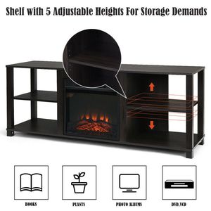 Mobiletto Porta TV a 2 Ripiani Regolabile per Supporti e Organizzazione - Product Image 5