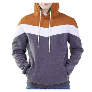 Sweat à capuche slim fit pour homme avec logo frontal, tissu respirant polyester/coton, manches longues, poches, impression personnalisée - Product Image 5