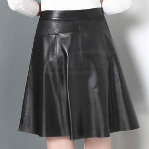 Falda de Cuero para Mujer con Logotipo Personalizado, Falda de Cuero para Mujer Más Vendida, Falda de Cuero para Mujer de Talla Estándar, Falda de Cuero Elegante para Mujer - Product Image 2