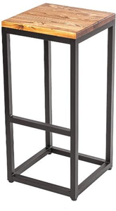 Industrial Square <b>Side</b> <b>Table</b> Wood Top Black Metal Frame End <b>Table</b> for Living Room Bedroom <b>Sofa</b> Office Home Furniture Wholesale - Product Image 3