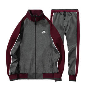 Ropa Deportiva con Cierre de Cremallera, Hecha de Algodón/Poliéster, Trajes Deportivos Cómodos y Ligeros para Hombre - Product Image 2