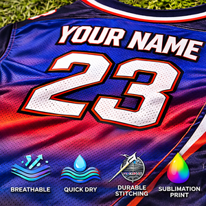 ผู้ผลิตเสื้ออเมริกันฟุตบอลแบบ OEM ตามสั่ง ผ้าโพลีเอสเตอร์ 100% ระบายอากาศ แห้งเร็ว พิมพ์ลายชื่อและหมายเลขผู้เล่น - Product Image 3