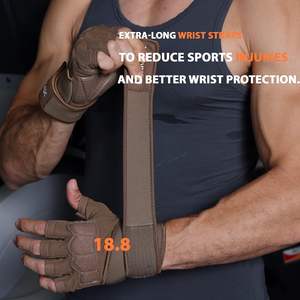 Guantes de Gimnasio para Hombre y Mujer, Guantes Acolchados para Levantamiento de Pesas con Soporte para Muñeca, Protección Completa de la Palma y Agarre de Silicona - Product Image 4