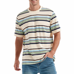 Meilleures ventes en gros – T-shirt homme à manches courtes, coupe ample, anti-rétrécissement, en mélange bambou/coton 300g, respirant et écologique, de haute qualité - Product Image 3
