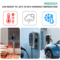 Cargador de Vehículos Eléctricos de Pared Tipo 2 de 22 kW, Impermeable IP65, Trifásico, 32 A, Estación de Carga para Hogar, Certificado CE para Europa